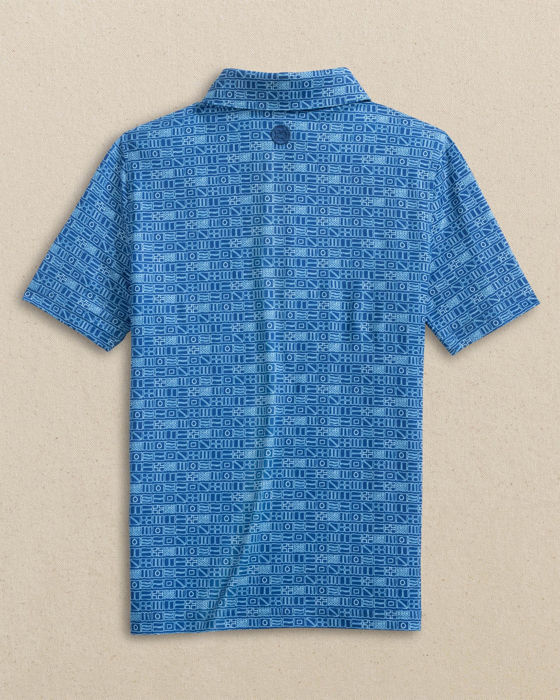 Boys Driver Nautical Flags Printed Performance Polo