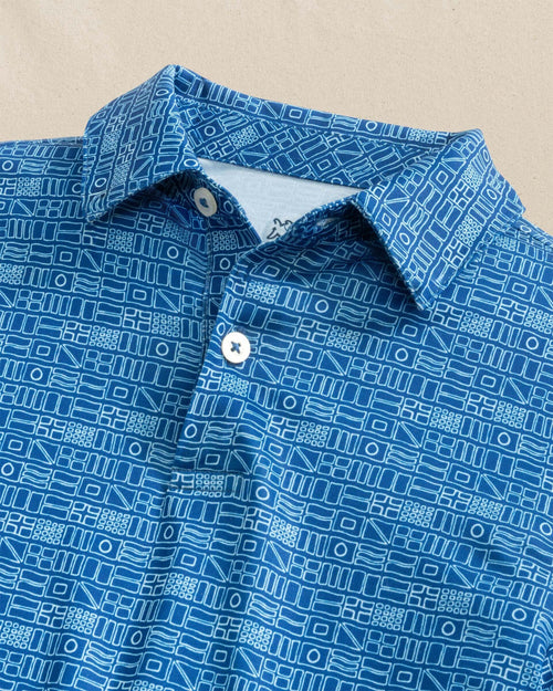 Boys Driver Nautical Flags Printed Performance Polo